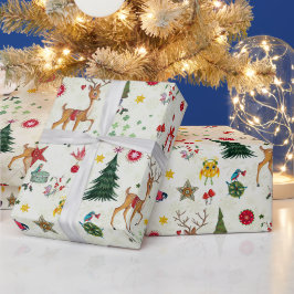 Julgran | Namn | Blank inlindningsduk Presentpapper