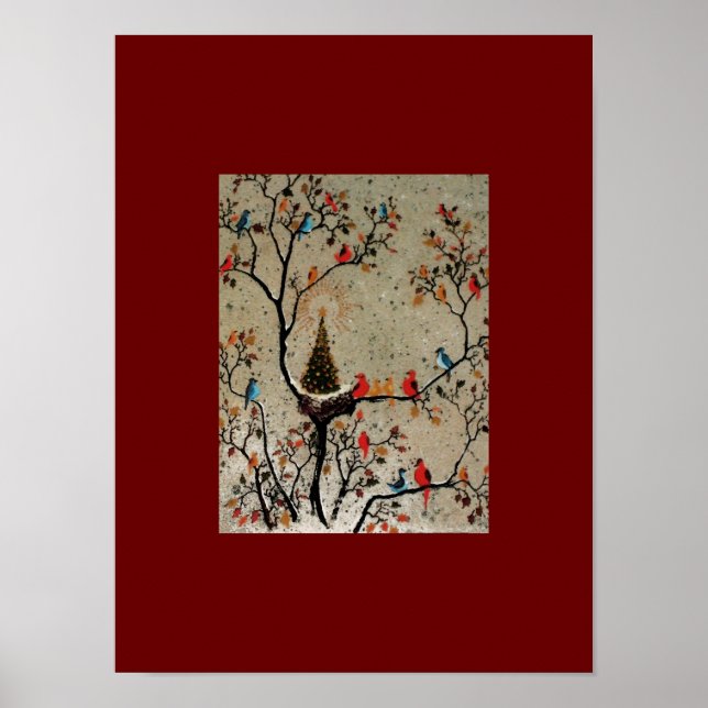 Julgran Nest ~ Skriv ut/Poster Poster (Framsidan)