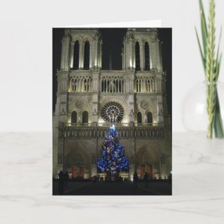 Julgran Notre Dame Helgkort