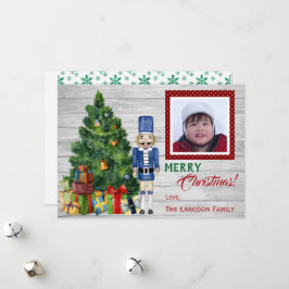 Julgran Nutcracker Family eller Barn Photo Julkort