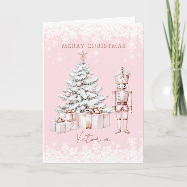 Julgran Nutcracker Snöflingor Kort (Framsida)