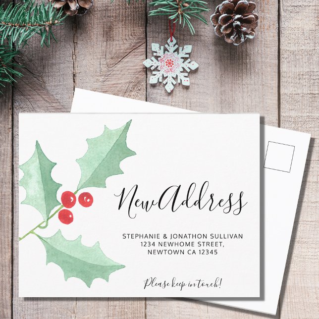 Julgran Ny adress Flyttningskort Meddelande Vykort (Skapare uppladdad)