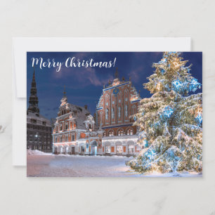 Julgran och Blackhead house i Riga