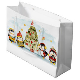 Julgran och Cute Penguins