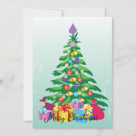 Julgran och gåvor inbjudningar