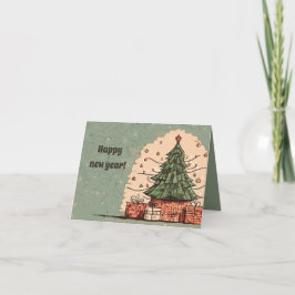 Julgran och gåvor kort