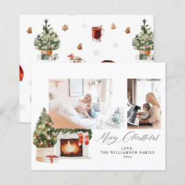 Julgran och julstrumpor Foto på budget brandvarm j
