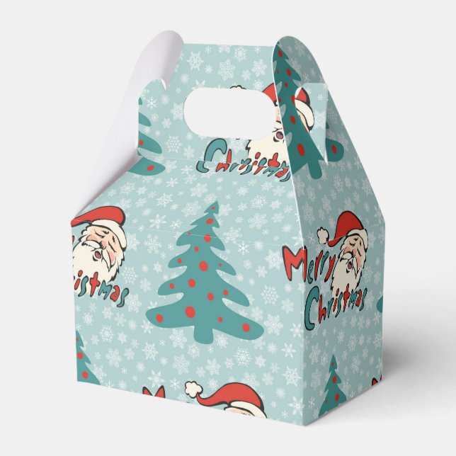Julgran och jultomten presentaskar (Framsidan Sidan)