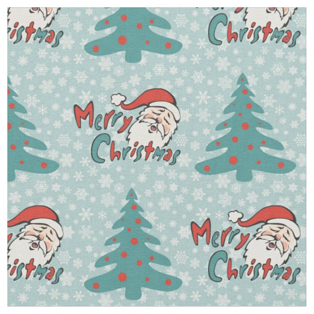 Julgran och jultomten tyg (Närbild)