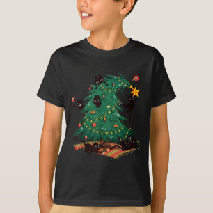 Julgran Och Katt Söt Jul Kattälskare T Shirt