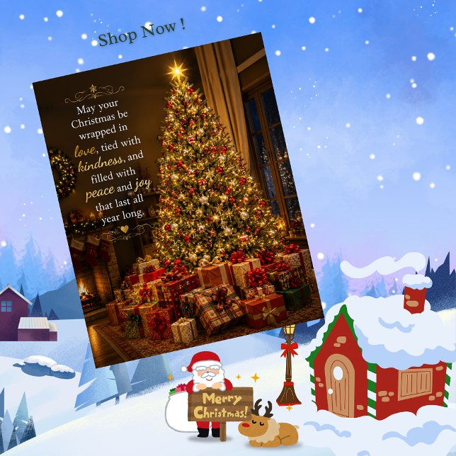 Julgran och presenter Holiday Card Vykort (Skapare uppladdad)