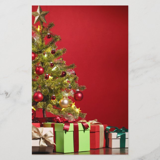 Julgran och skiften brevpapper (Framsida)