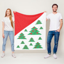 Julgran och Snöflingor Röda Grönten Jul