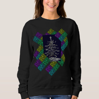 Julgran och snöflingor tee shirt