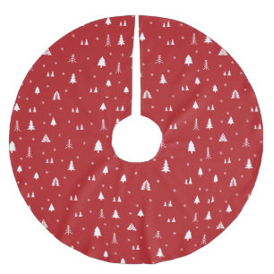 Julgran och snöflingor Trädskörtel Julgransmatta Borstad Polyester