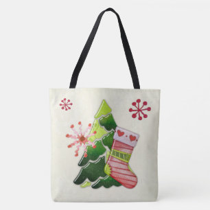 Julgran och Stocking Whimsey Tygkasse