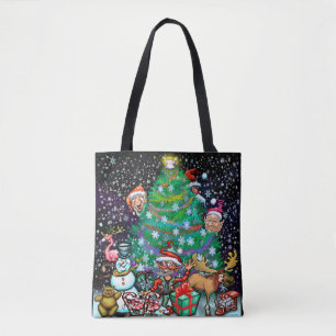 Julgran och Trimmings Tote Bag Tygkasse
