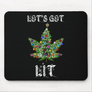 Julgran Ogräs Löv Pot Thc Gift Tee Musmatta