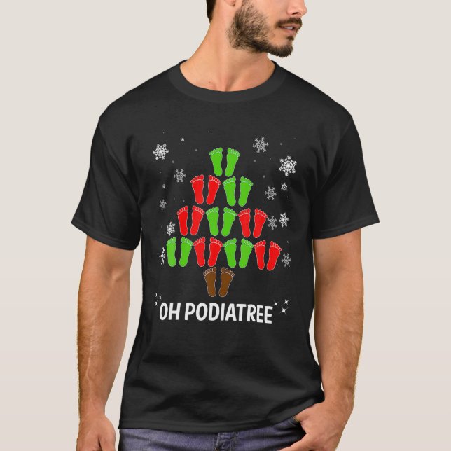 Julgran Oh Podiatree Podiatrist Food T Shirt (Framsida)