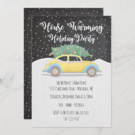 Julgran om Julfesten för biluppvärmning Inbjudningar