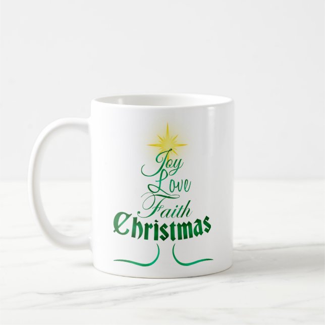 Julgran Ord Art Helgdag Kaffemugg (Vänster)