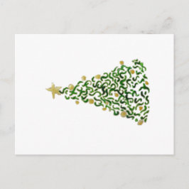 Julgran - Originalteckning Vykort