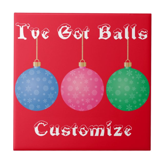 Julgran Ornament Bollar Thunder_Cove Kakelplatta (Framsidan)