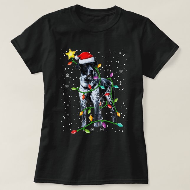 Julgran Ornament German Shorthaged with Li T Shirt (Design framsida)