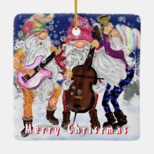 Julgran Ornament Gnomes Music Band