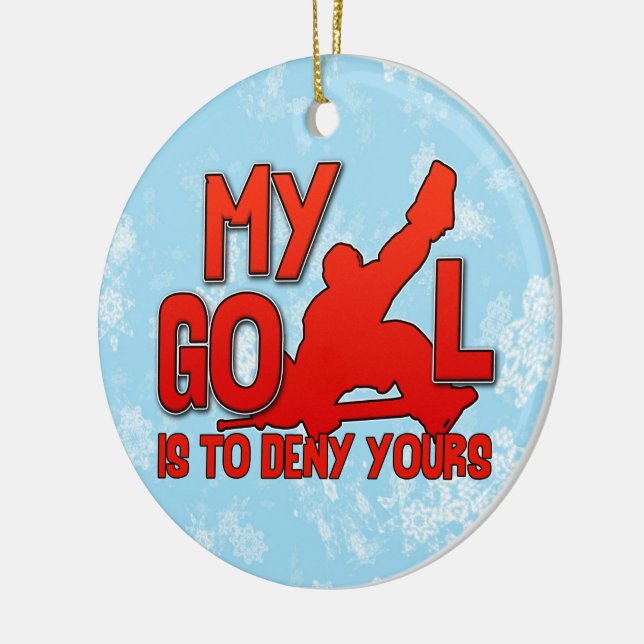 Julgran Ornament, Hockey Goalie Julgransprydnad Keramik (Vänster)