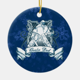 Julgran Ornament, Hockey Goalie Pappa Julgransprydnad Keramik
