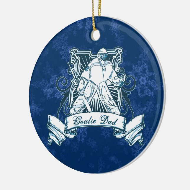 Julgran Ornament, Hockey Goalie Pappa Julgransprydnad Keramik (Vänster)