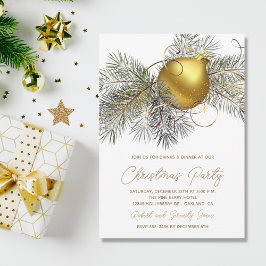 Julgran Ornament Party Inbjudan