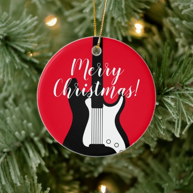 Julgran ornament sten elgitarr för gitarrister (Träd)