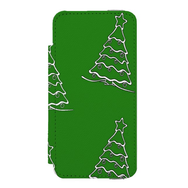 Julgran på grönten incipio iPhone wallet skal (Folio Framsidan)