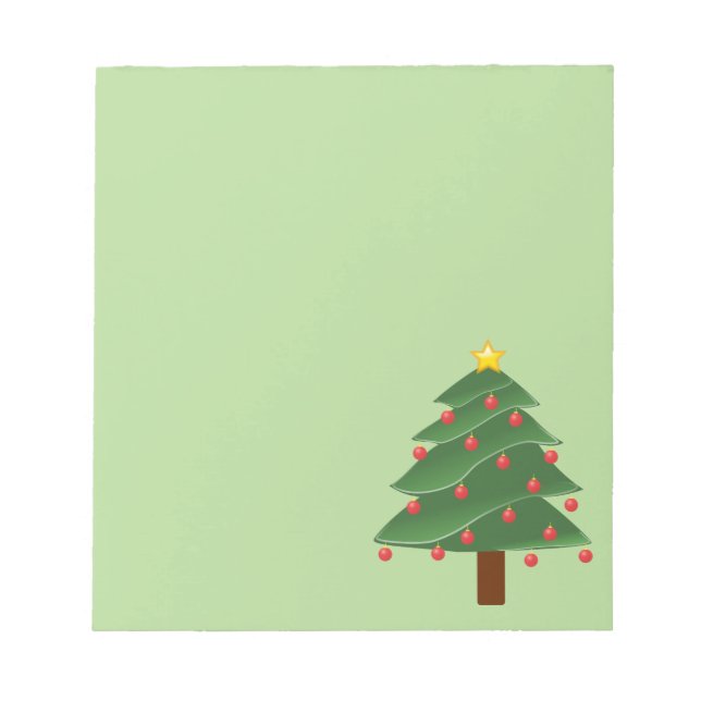 Julgran på mjuk grön anteckningsblock (Framsida)