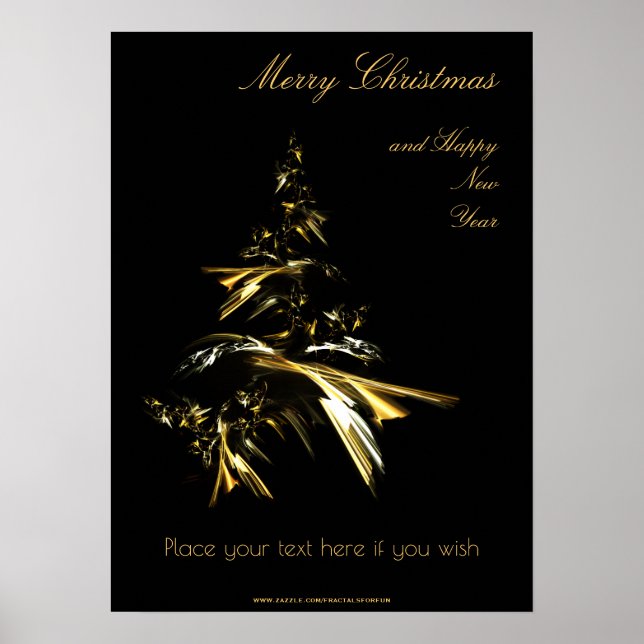 Julgran på svart 001 poster (Framsidan)
