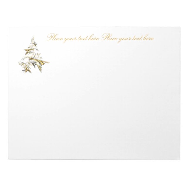 Julgran på White 001 Anteckningsblock (Framsida)