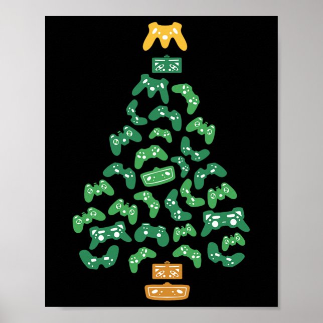 Julgran Pajama Coola Julafton Gaming Poster (Framsidan)