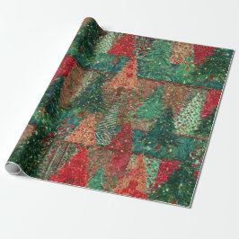 Julgran Patchwork Design Presentpapper