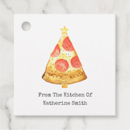Julgran Pepperoni Pizza från köket Gåvor Etiketter
