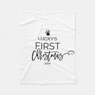 Julgran Pets första jul Fleecefilt