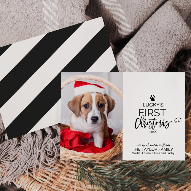 Julgran Pets första julfoto Julkort (Skapare uppladdad)