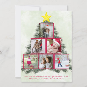 Julgran Photo Collage Cute Festive Julkort