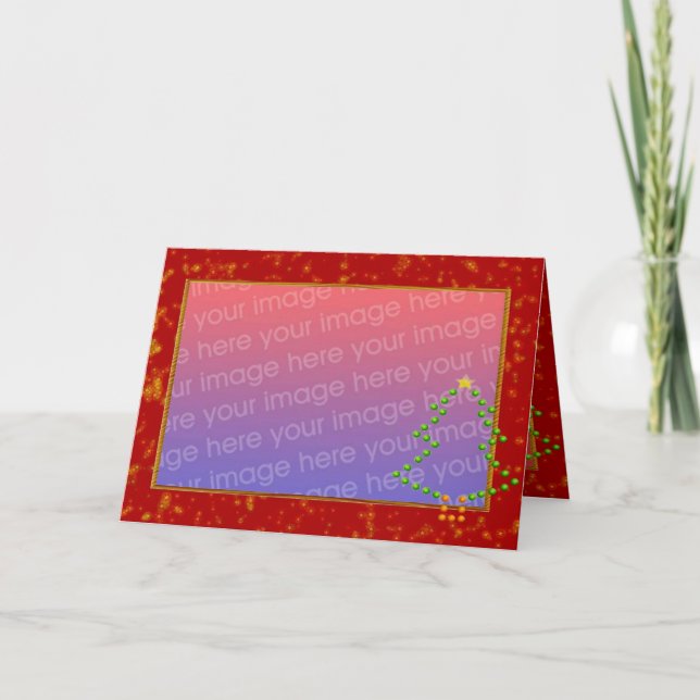 Julgran Photo Ram-kort Helgkort (Framsida)