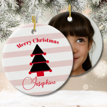 Julgran Photo Rosa Black Red Modern