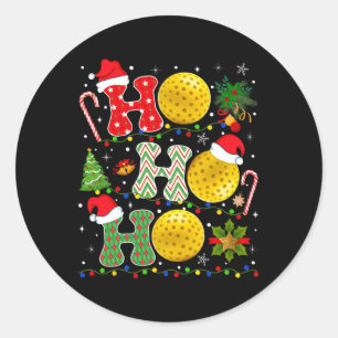 Julgran Pickleball Ho Ho Ho Santa Ljus Xm Runt Klistermärke