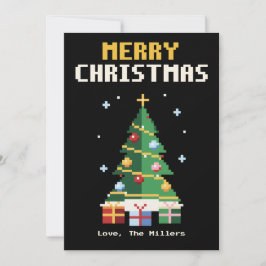 Julgran Pixel Art Julkort