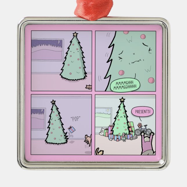 Julgran Pooping Julgransprydnad Metall (Framsidan)