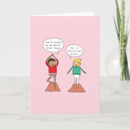 Julgran Pose | Funny Yoga-julkort Helgkort